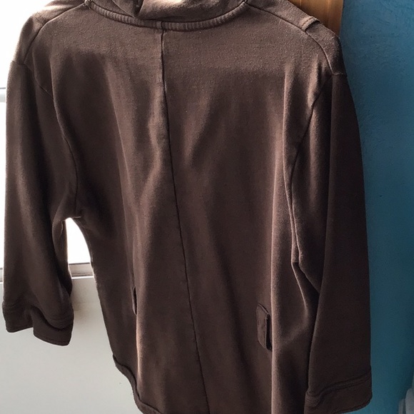 Austin Clothing Company size XL brown half sleeve jacket has belt hoops no belt - Picture 3 of 5